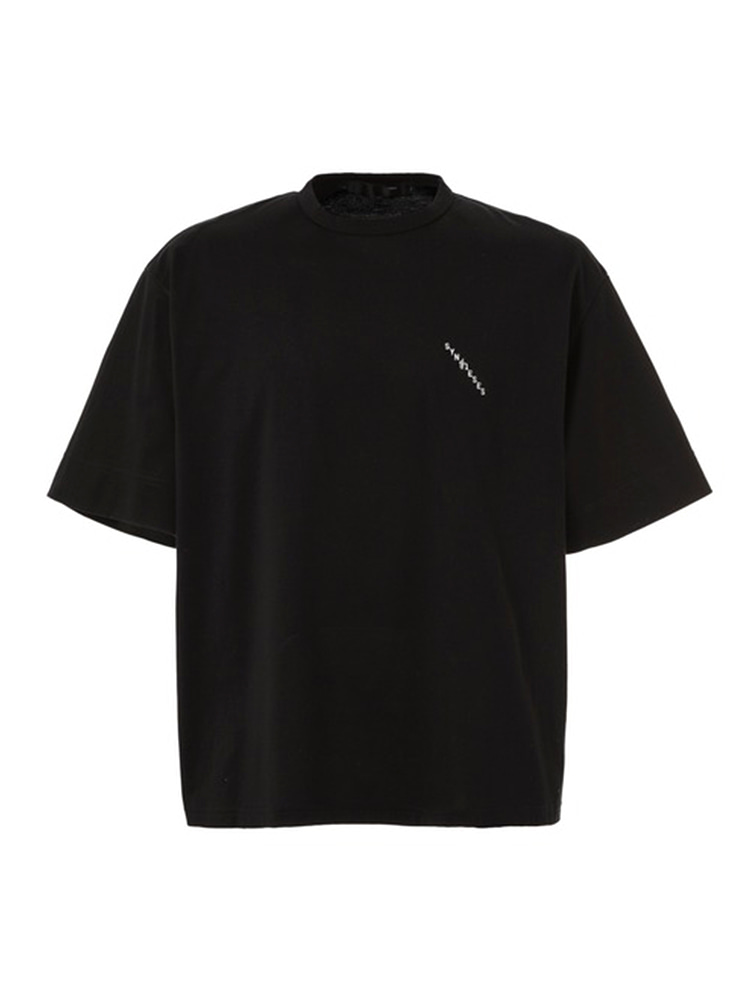BLACK OVERSIZED S/S T-SHIRT  티에이치 블랙 오버사이즈 S/S 티셔츠 - 아데쿠베
